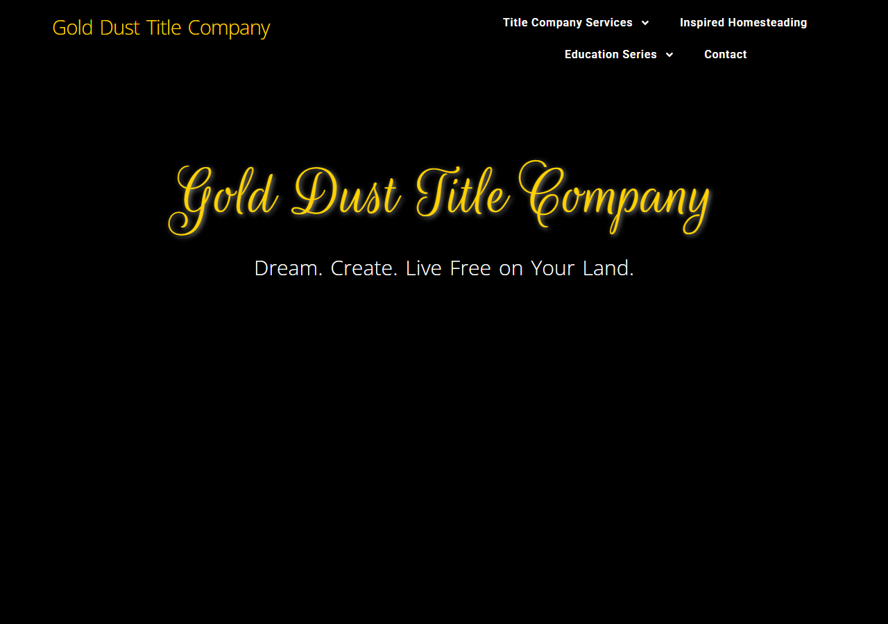 Gold Dust Title Company home page